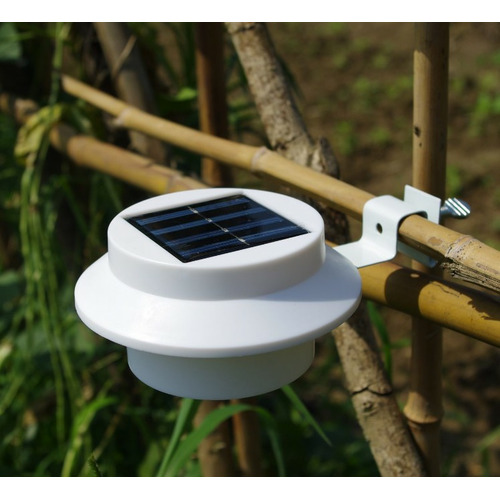 Solar powered outdoor 2024 fence lights